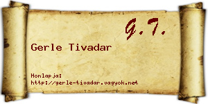 Gerle Tivadar névjegykártya
